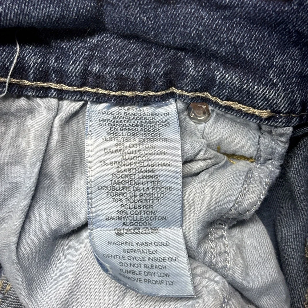 True Religion Rocco Relaxed Skinny Jeans Blue‎ 34x32 Men's Flap Button Denim EUC